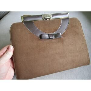 Vintage 1970s Brown Suede Leather Life Stride Purse